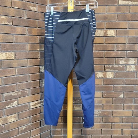 Champion spandex leggings multi stripe zip ankle mesh pockets athletic - Picture 8 of 9